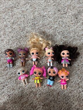 L.O.L. Surprise! Dolls Lot with Pink, Blonde, Brown & Purple Hair